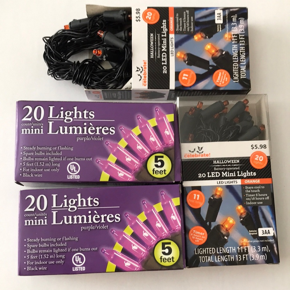 Halloween decor lights of four